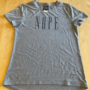 “nope” small grey t-shirt